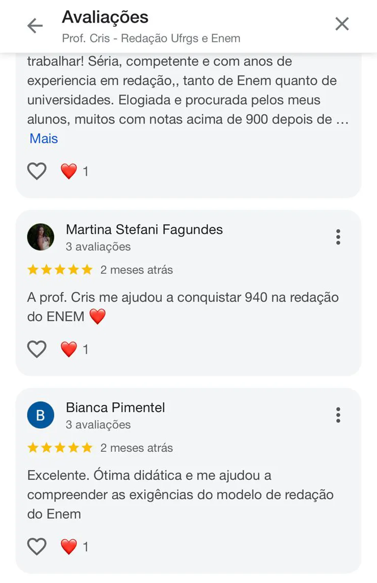 Depoimento de aluno sobre o Pacote ENEM