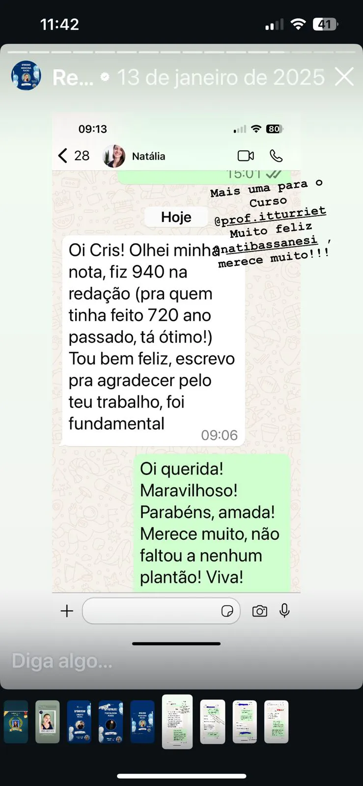 Depoimento de aluno sobre o Pacote ENEM